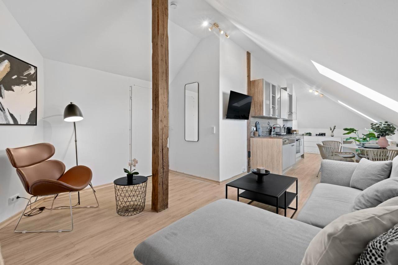 Stilvolle Wohnung: Private Dachterrasse - Zentral Augsburg Dış mekan fotoğraf