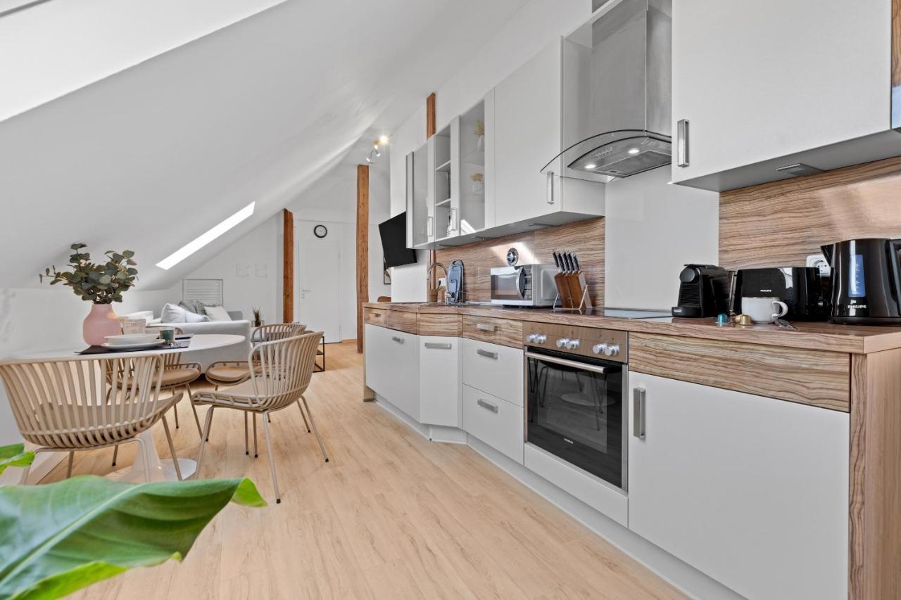 Stilvolle Wohnung: Private Dachterrasse - Zentral Augsburg Dış mekan fotoğraf