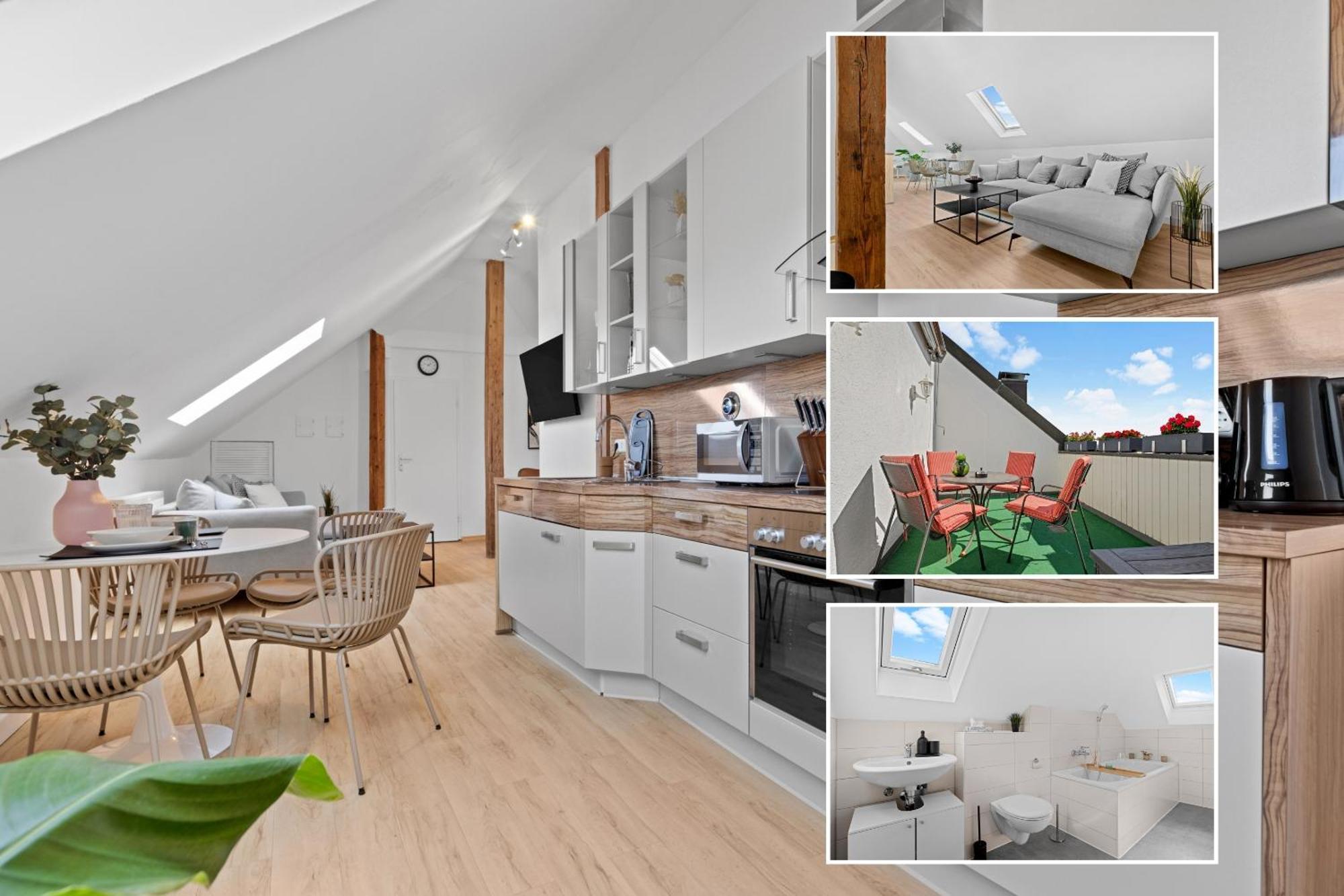 Stilvolle Wohnung: Private Dachterrasse - Zentral Augsburg Dış mekan fotoğraf
